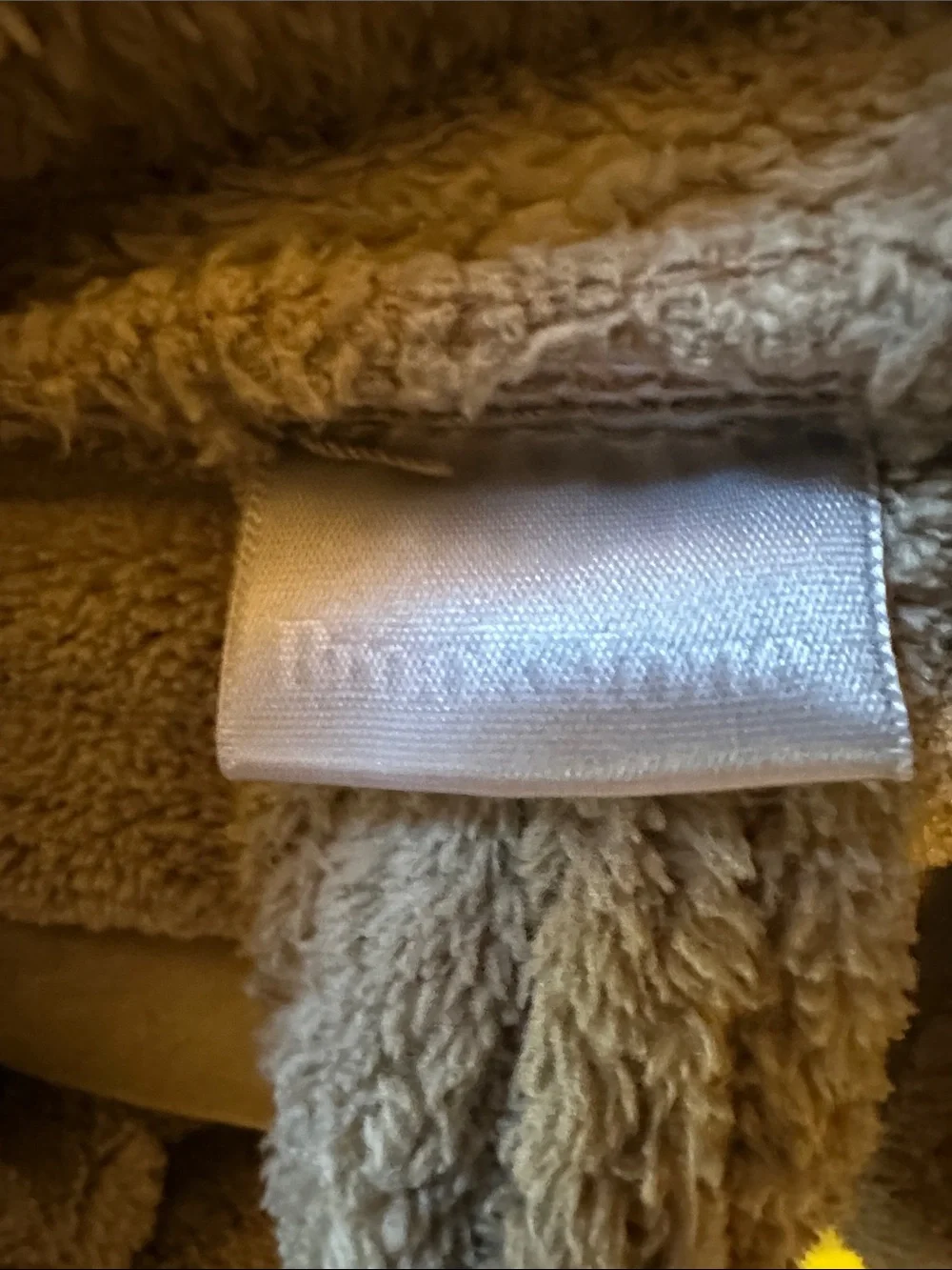 Plush Bath Robe in Beige - Brookstone - Cozy Home Bath Wrap
